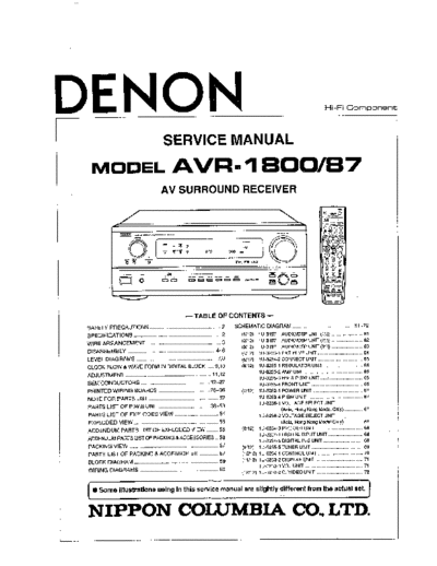 Схема AVR-1800 & 87