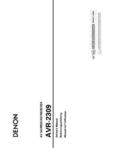 Инструкция AVR-2309CI