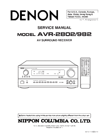 Схема AVR-2802 & 982