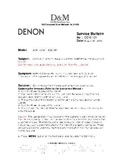Service Bulletin DZ10-121