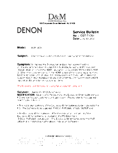 Service Bulletin OST-F1091