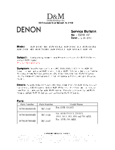 Service Bulletin DZ10-107