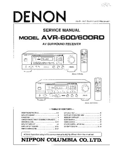 Схема AVR-600 & 600RD