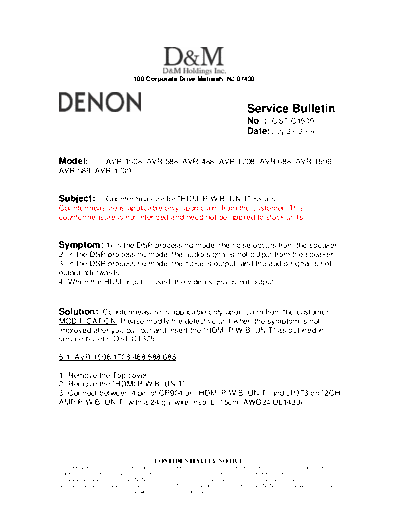 Service Bulletin OST-C1500