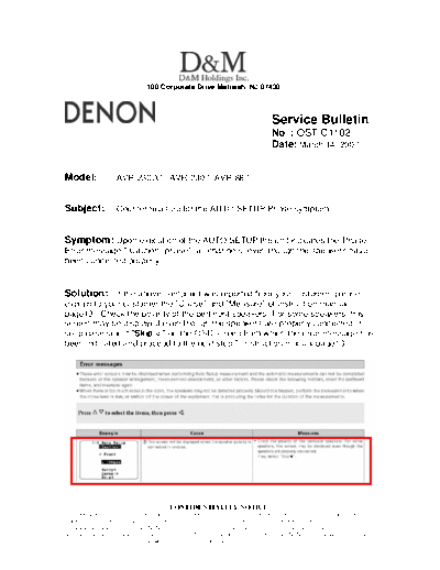 Service Bulletin OST-C1102