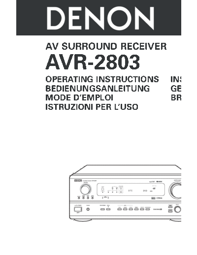 Инструкция AVR-2803