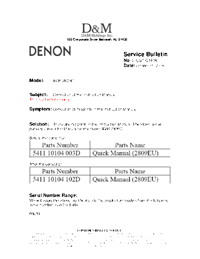 Service Bulletin OST-C1406