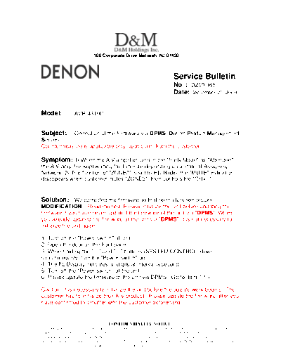 Service Bulletin DZ09-165