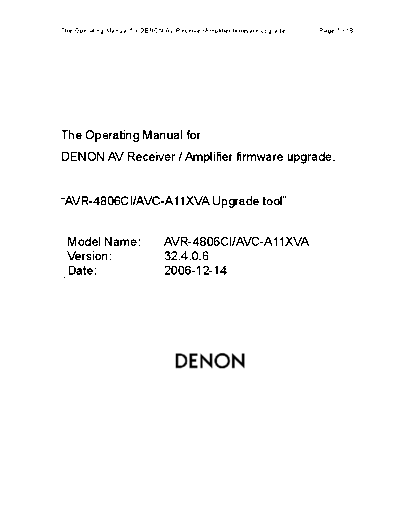 Manual Upgrade 2006-12-14