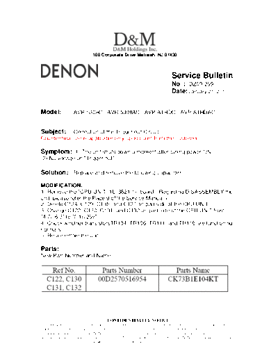 Service Bulletin DZ09-259