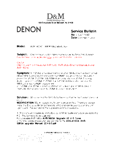 Service Bulletin OST-F1460