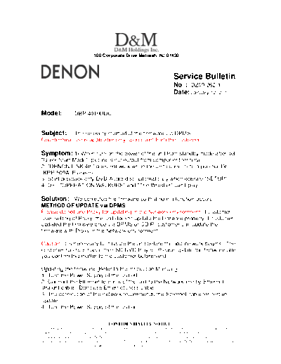 Service Bulletin DZ09-262-1