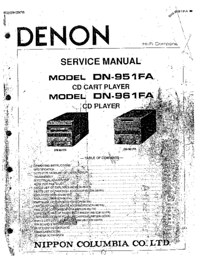 Схема DN-951FA & DN-961FA