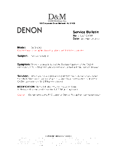 Service Bulletin OST-C1389