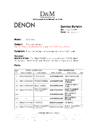 Service Bulletin OST-C1486