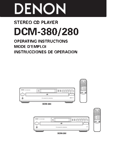 Инструкция DCM-380 & 280