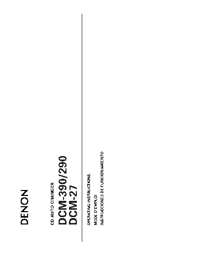 Инструкция DCM-390 & 290 & 27