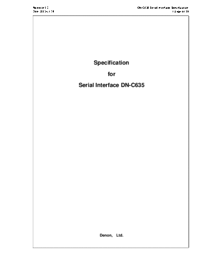 Serial Interface DN-C635