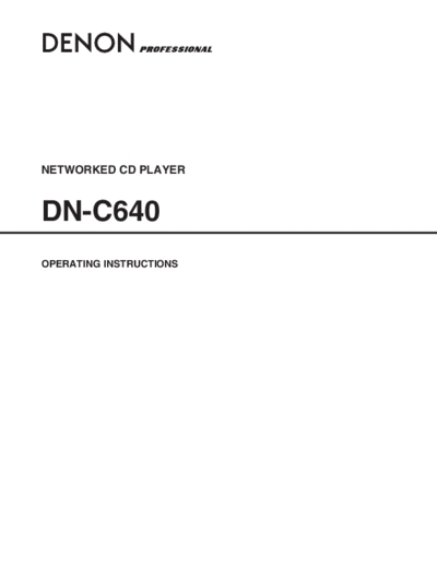 Инструкция DN-C640