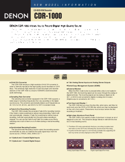 Описание CDR-1000
