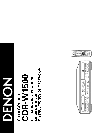 Инструкция CDR-W1500