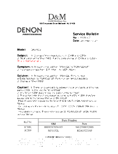 Service Bulletin PZ09-177