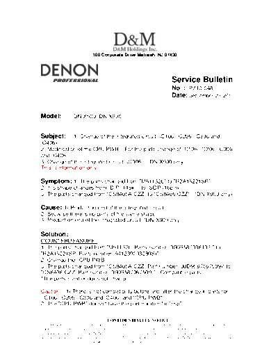 Service Bulletin PZ10-048