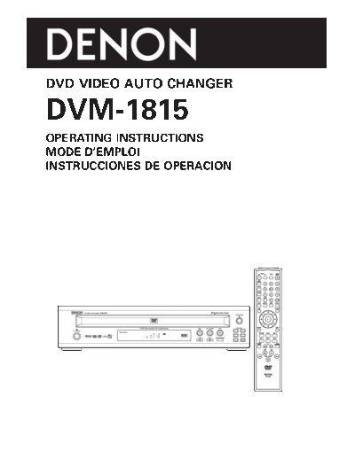 Инструкция DVM-1815