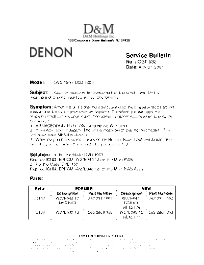 Service Bulletin OST-632