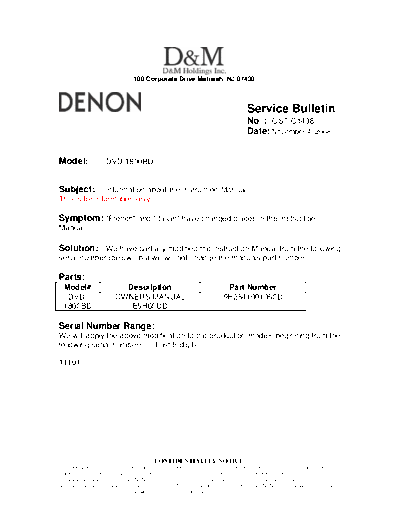 Service Bulletin OST-C1438