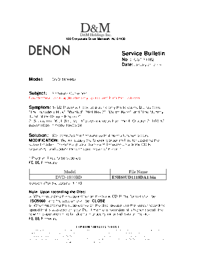 Service Bulletin OST-F1482