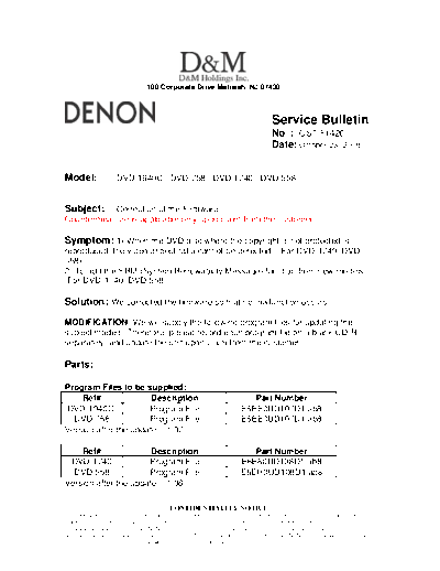 Service Bulletin OST-F1426