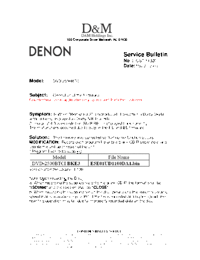 Service Bulletin OST-F1320