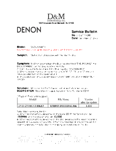 Service Bulletin OST-F1388