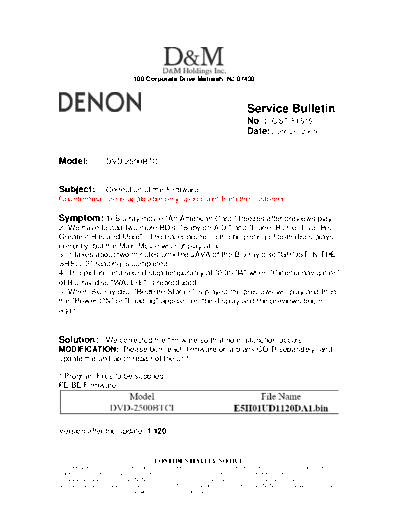 Service Bulletin OST-F1519