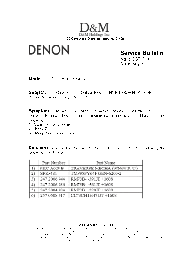 Service Bulletin OST-711