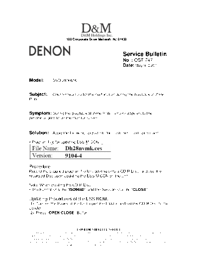 Service Bulletin OST-747