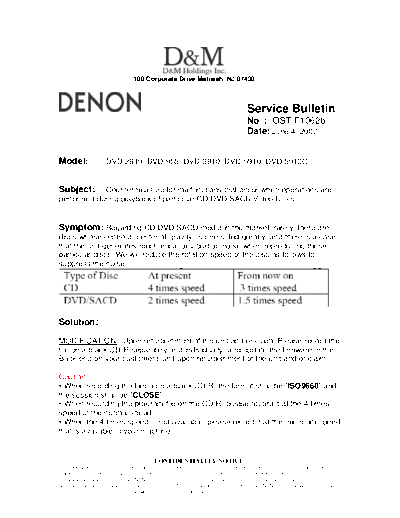Service Bulletin OST-F1062b