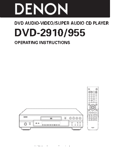 Инструкция DVD-2910 & DVD-955