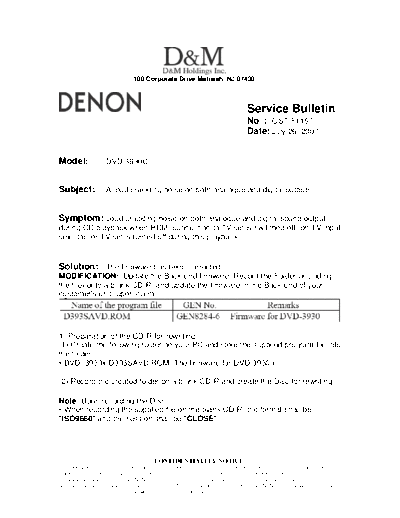 Service Bulletin OST-F1197