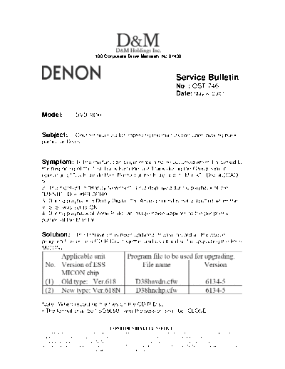 Service Bulletin OST-746