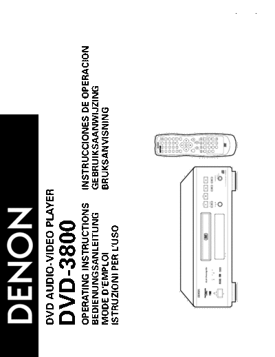 Инструкция DVD-3800