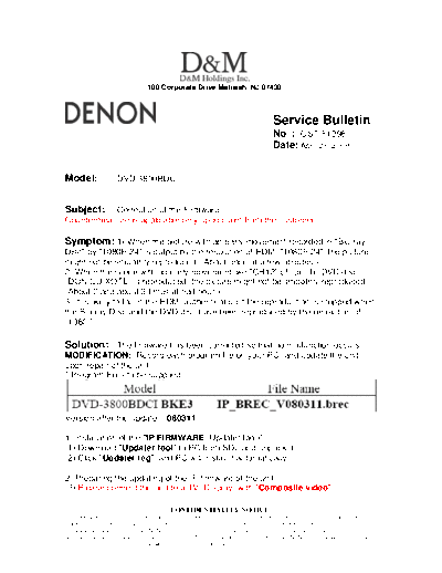 Service Bulletin OST-F1298
