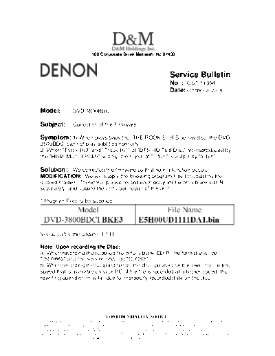 Service Bulletin OST-F1394