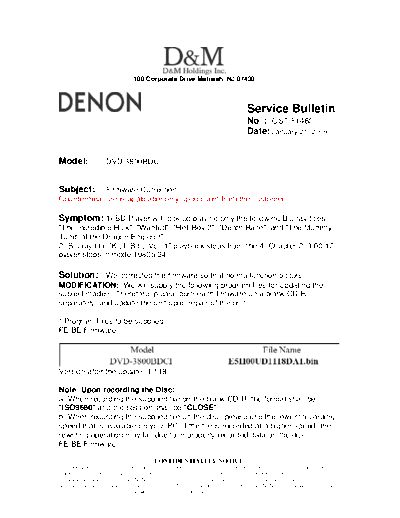 Service Bulletin OST-F1480