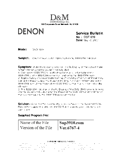 Service Bulletin OST-898
