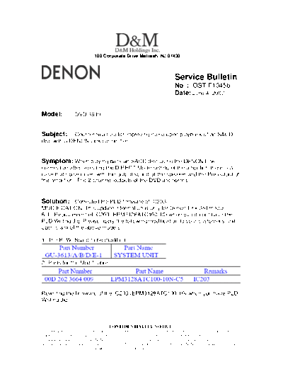 Service Bulletin OST-F1045b