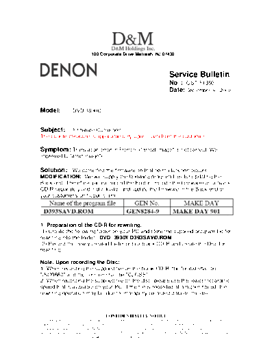 Service Bulletin OST-F1393