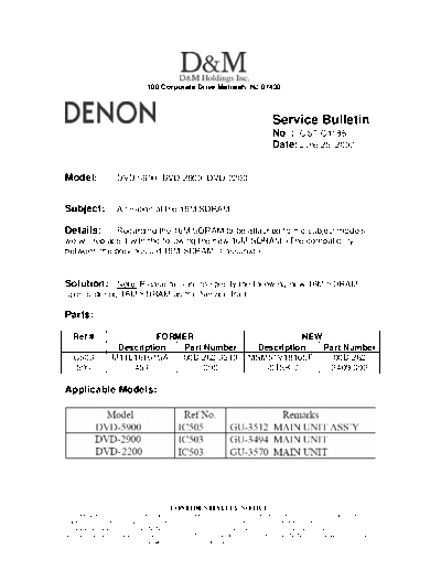 Service Bulletin OST-C1185