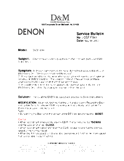 Service Bulletin OST-F941